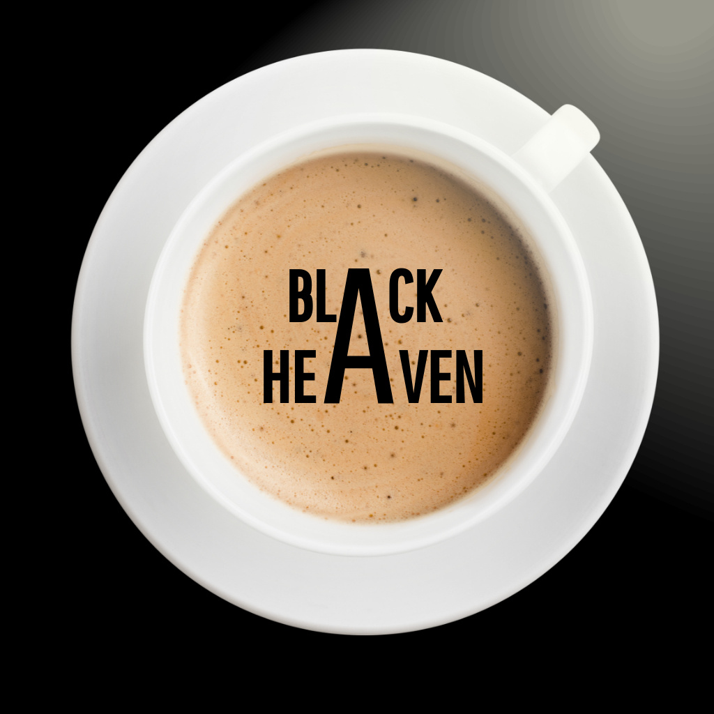 Platilla de diseño Delectable Cafe Ad with Cup of Coffee And Slogan Logo