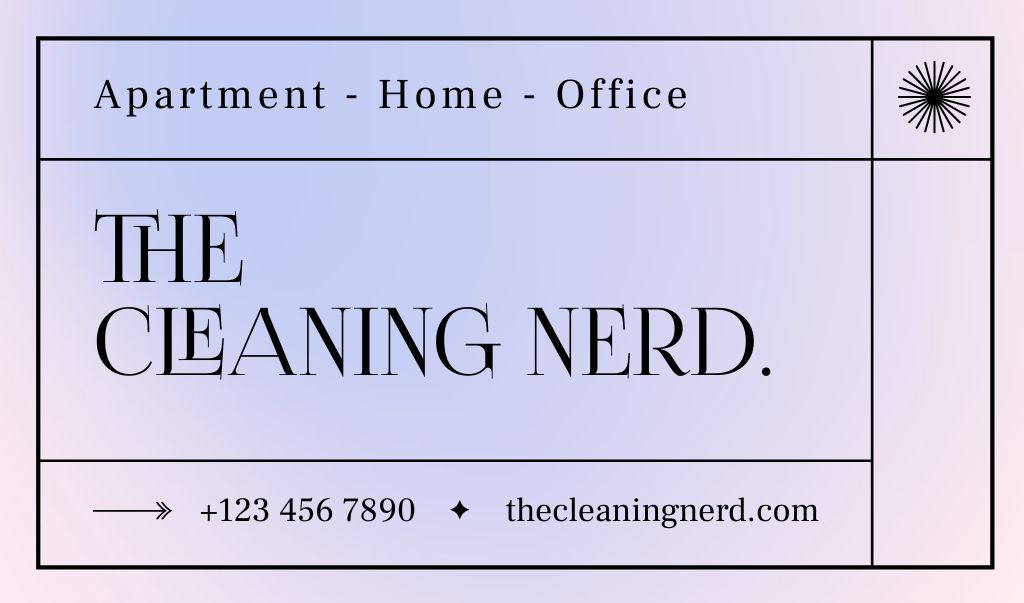 Contact Details Cleaning Company Business card Πρότυπο σχεδίασης