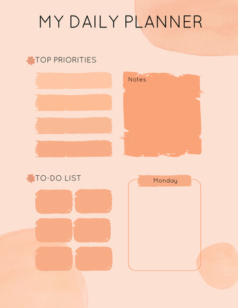 Minimalist Daily Planner Notepad 8.5x11in Design Template