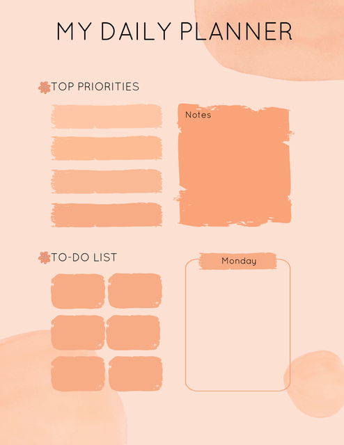 Minimalist Daily Planner Notepad 8.5x11in – шаблон для дизайна