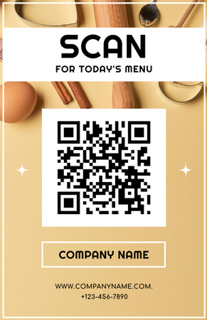 Ad of Menu in Restaurant Recipe Card Tasarım Şablonu