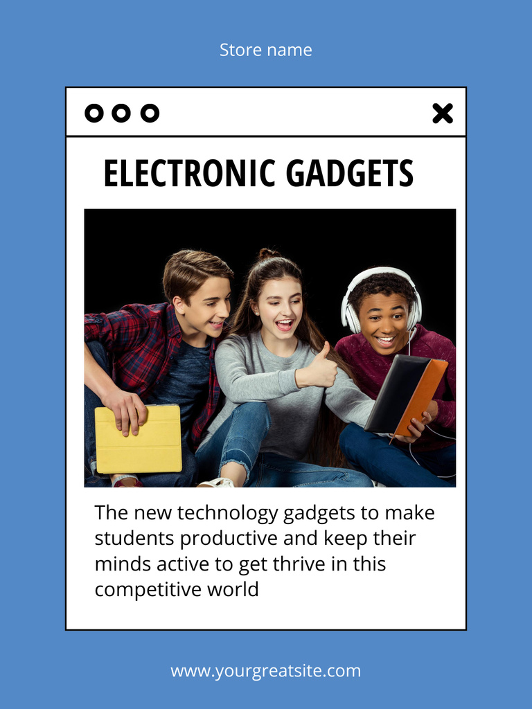 Sale Ad of Electronic Gadgets Poster US Πρότυπο σχεδίασης