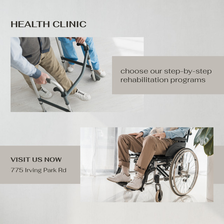 Platilla de diseño Physical Therapy and Rehabilitation Centre Instagram