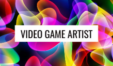 Video Game Artist Business card Modelo de Design