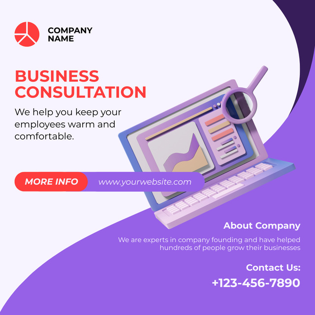 Services of Business Consultation Instagram – шаблон для дизайну