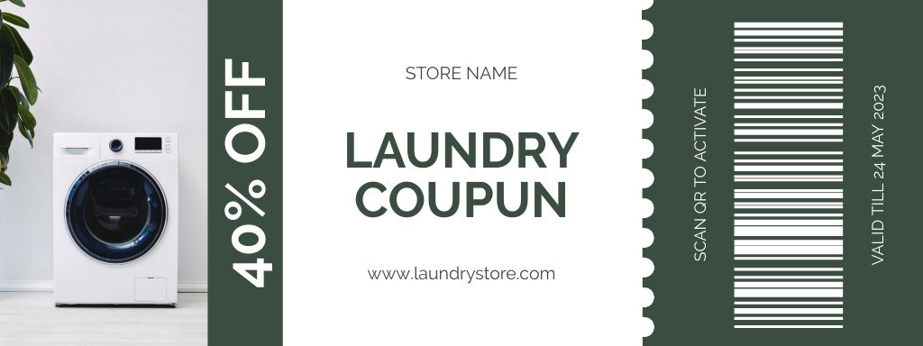 Szablon projektu Discount Voucher for Laundry Services Coupon