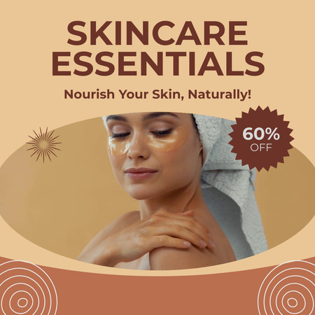 Autumn Skin Care Discount for Women Animated Post Design Template