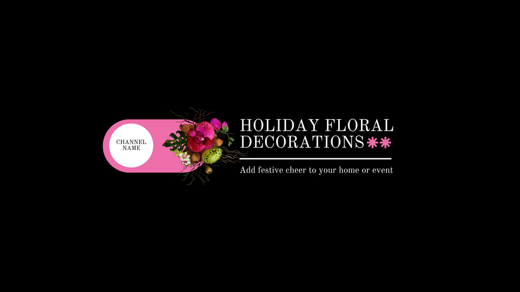Festive Floral Design Services with Vibrant Flowers Youtube Πρότυπο σχεδίασης