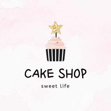 Ontwerpsjabloon van Logo van Bakery Ad with Yummy Cupcake