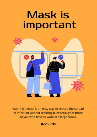 Plantilla de diseño de la máscara es importante Poster 