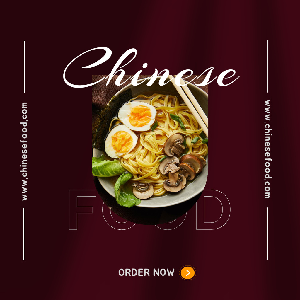 Well Served Chinese Food Promotion Instagramデザインテンプレート