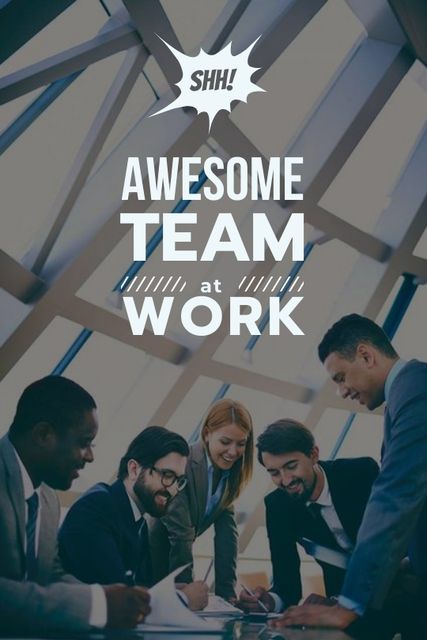 Successful Business Team at the Meeting Tumblr Design Template