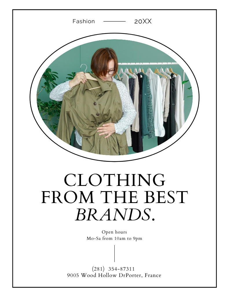 Modèle de visuel Exclusive Fashion Shop Ad - Poster 8.5x11in