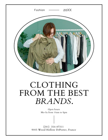 Designvorlage Exclusive Fashion Shop Ad für Poster 8.5x11in