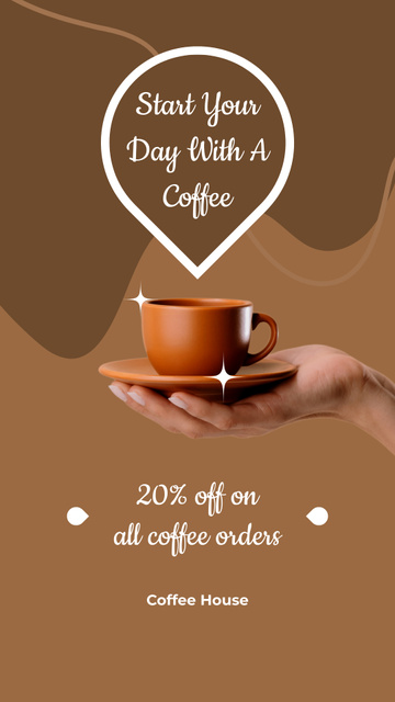 Sale Ad on International Coffee Day Instagram Story Design Template