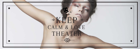 Theater Quote Woman Performing in White Tumblrデザインテンプレート