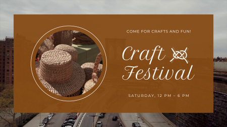 Craft Festival With Artworks And Goods Announcement Full HD video Design Template
