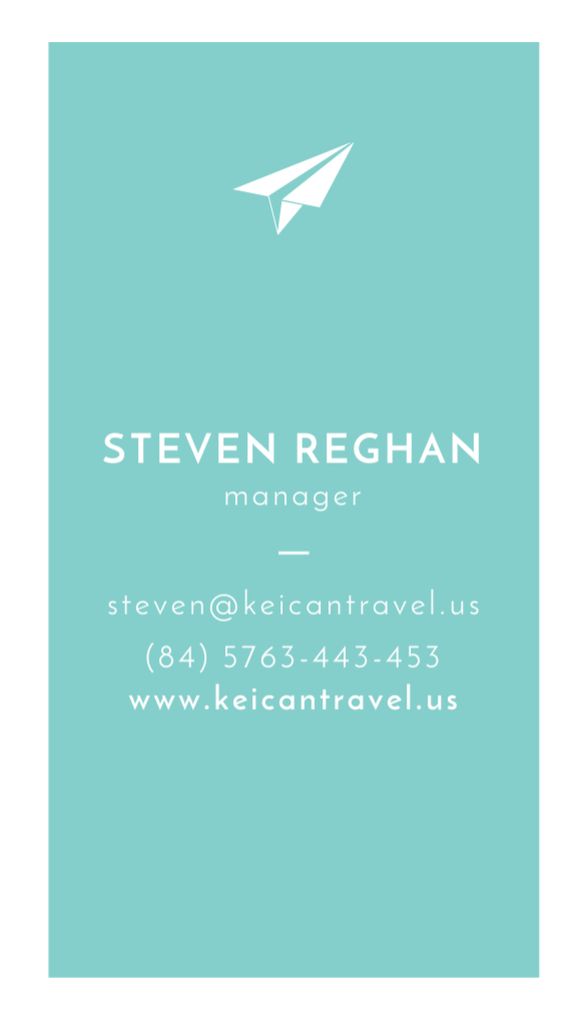 Template di design Contact Information of Company Manager Business Card US Vertical