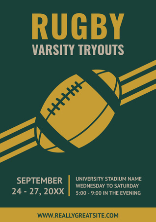 Varsity Tryout Advertisement Poster Design Template