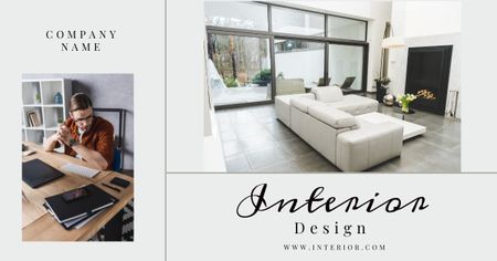 Interior Design Company Ad Facebook AD Design Template