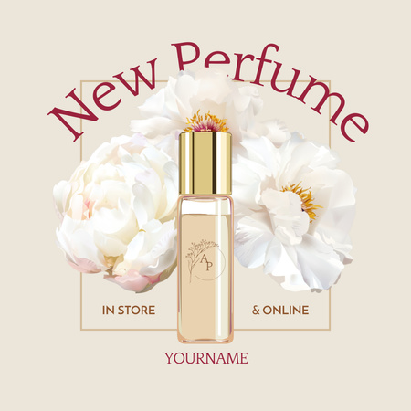 New Collection of Women's Perfume in Online Store Instagram AD Design Template