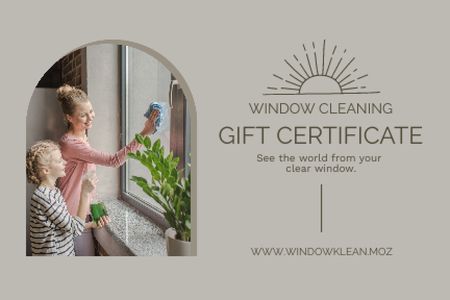 Gift Certificate Cleaning Service Gift Certificate – шаблон для дизайну