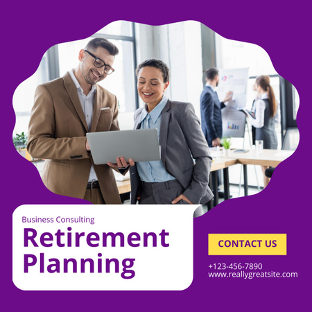 Business Consulting with Retirement Planning LinkedIn post Design Template
