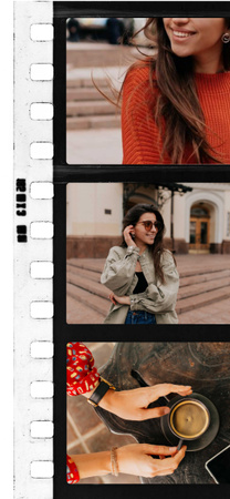 Stylish Girl on a walk in City Snapchat Moment Filter Design Template