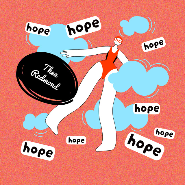 Ontwerpsjabloon van Album Cover van Music Album Promotion with Girl in Clouds