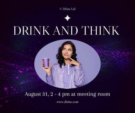 Team Building drink and think party Facebook Design Template