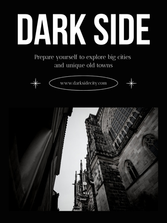 Dark Side explore old towns Poster US Šablona návrhu