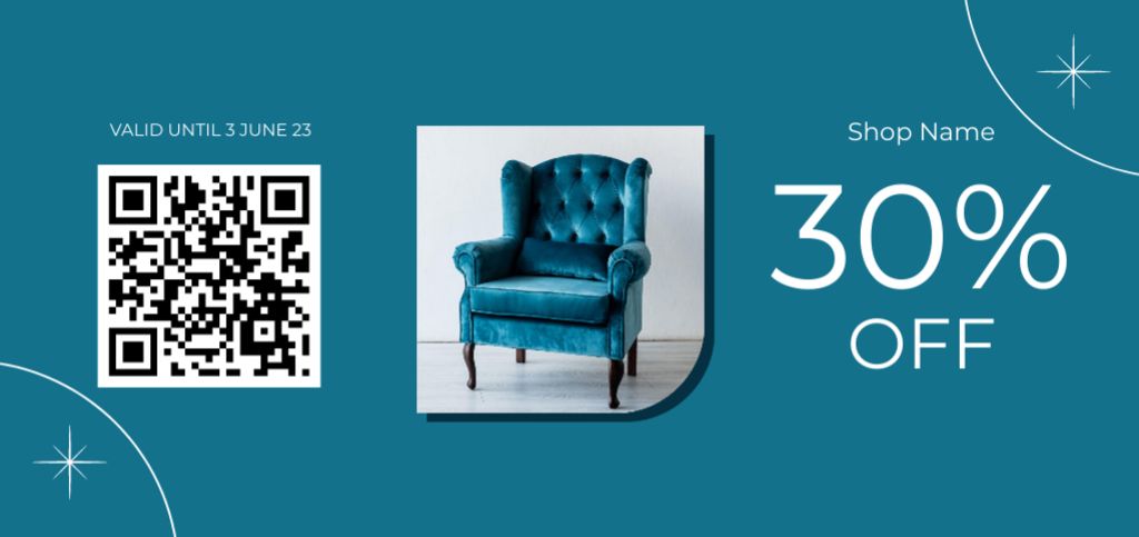 Ontwerpsjabloon van Coupon Din Large van Classic Furniture Sale with Discount