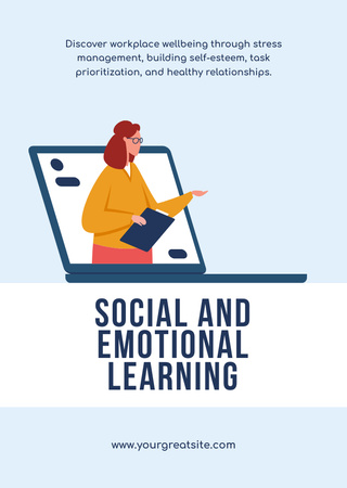 Ontwerpsjabloon van Postcard A6 Vertical van Social and Emotional Learning Offer