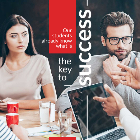 Modèle de visuel Business Success concept with Colleagues at meeting - Instagram AD