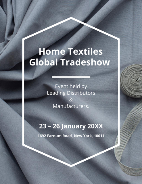 Home Textiles Tradeshow Offer Poster 8.5x11in Tasarım Şablonu