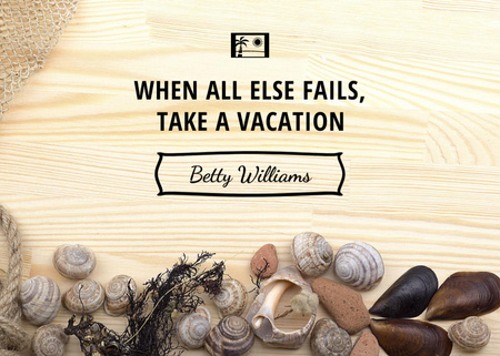Vacation Inspiration Phrase Postcard 5x7in – шаблон для дизайна