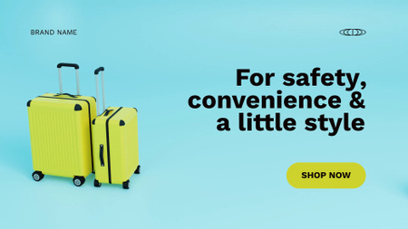 Designvorlage Travel Suitcases Sale Offer für Full HD video