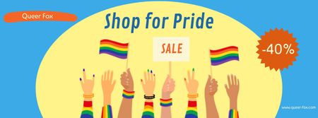Modèle de visuel Pride Month Sale Announcement - Facebook cover