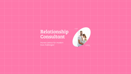 Vlog Advertising for Relationship Consultant Youtube Design Template