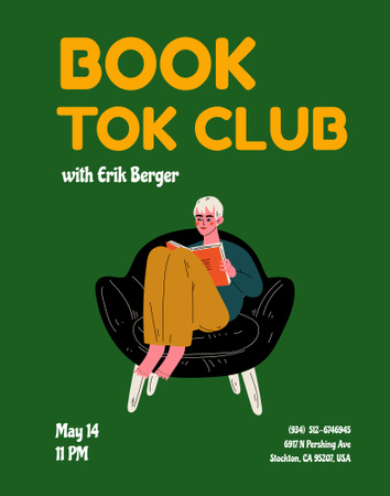 Welcome to Our Book Club Poster 22x28in Šablona návrhu