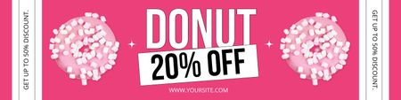 Announcement of Discount on Glazed Donuts Twitter Design Template
