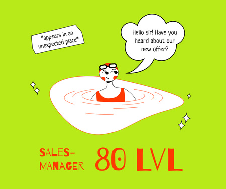 Funny joke about Professional Sale Manager Facebook tervezősablon