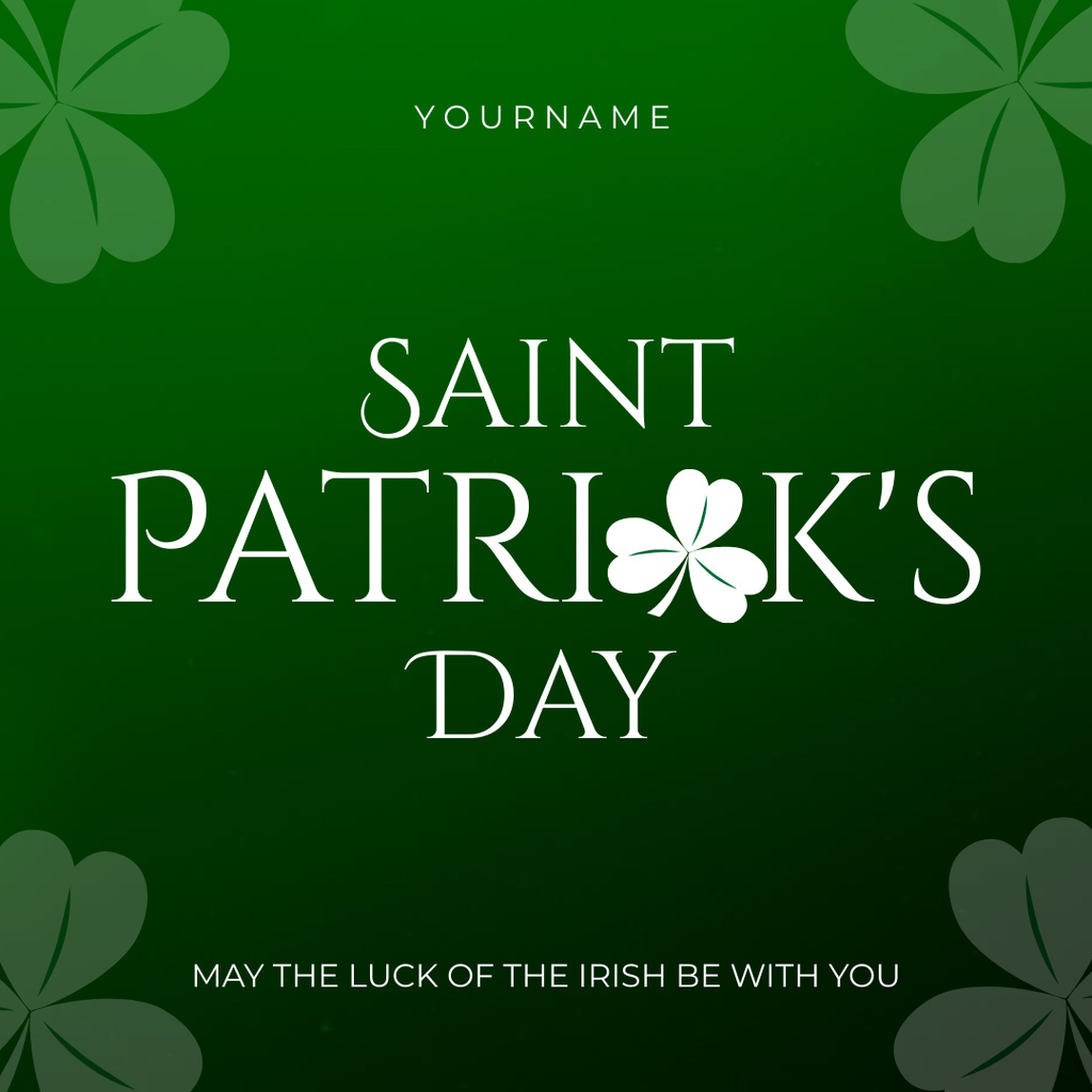 Saint Patrick's Day Celebration Instagram Design Template