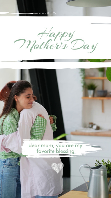Cute And Sincere Greeting On Mother's Day TikTok Video Design Template