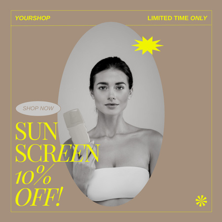 Summer Sunscreens Sale Animated Post Design Template