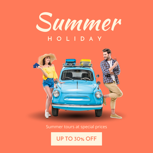 Offer Discounts for Summer Tourist Trips Instagram – шаблон для дизайна