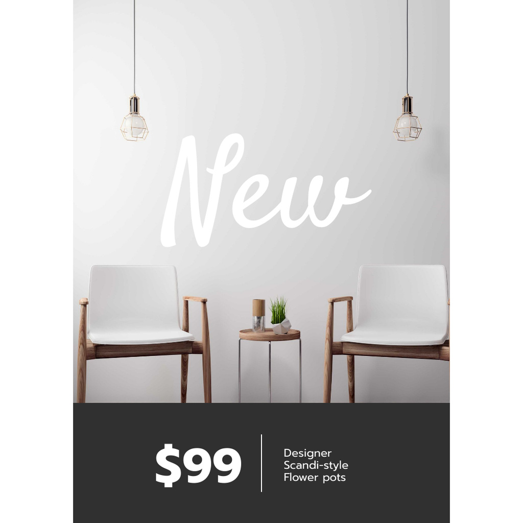 Plantilla de diseño de Furniture Store ad with Table and plant Instagram 