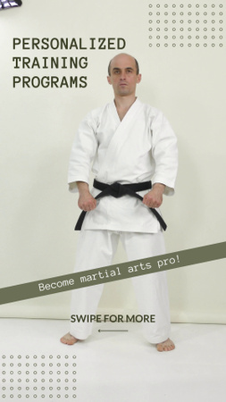 Individualized Training Program In Martial Arts TikTok Video Design Template