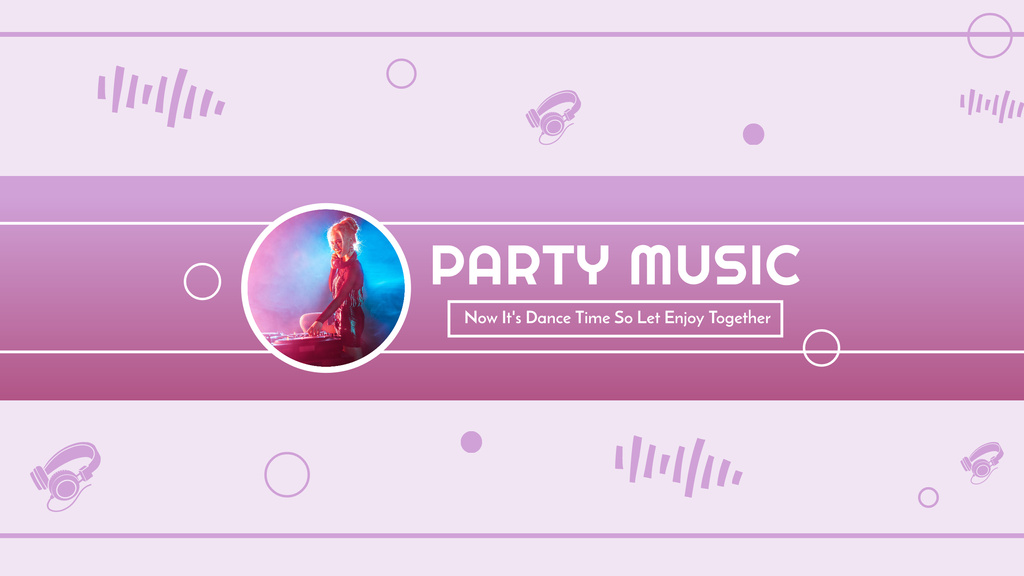 Ontwerpsjabloon van Youtube van Blog Promotion with Party Music