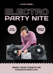 Awesome Dj Music Party Night Announcement With Booking